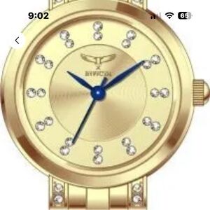 Invicta Gold Women's Watch with Crystal Details